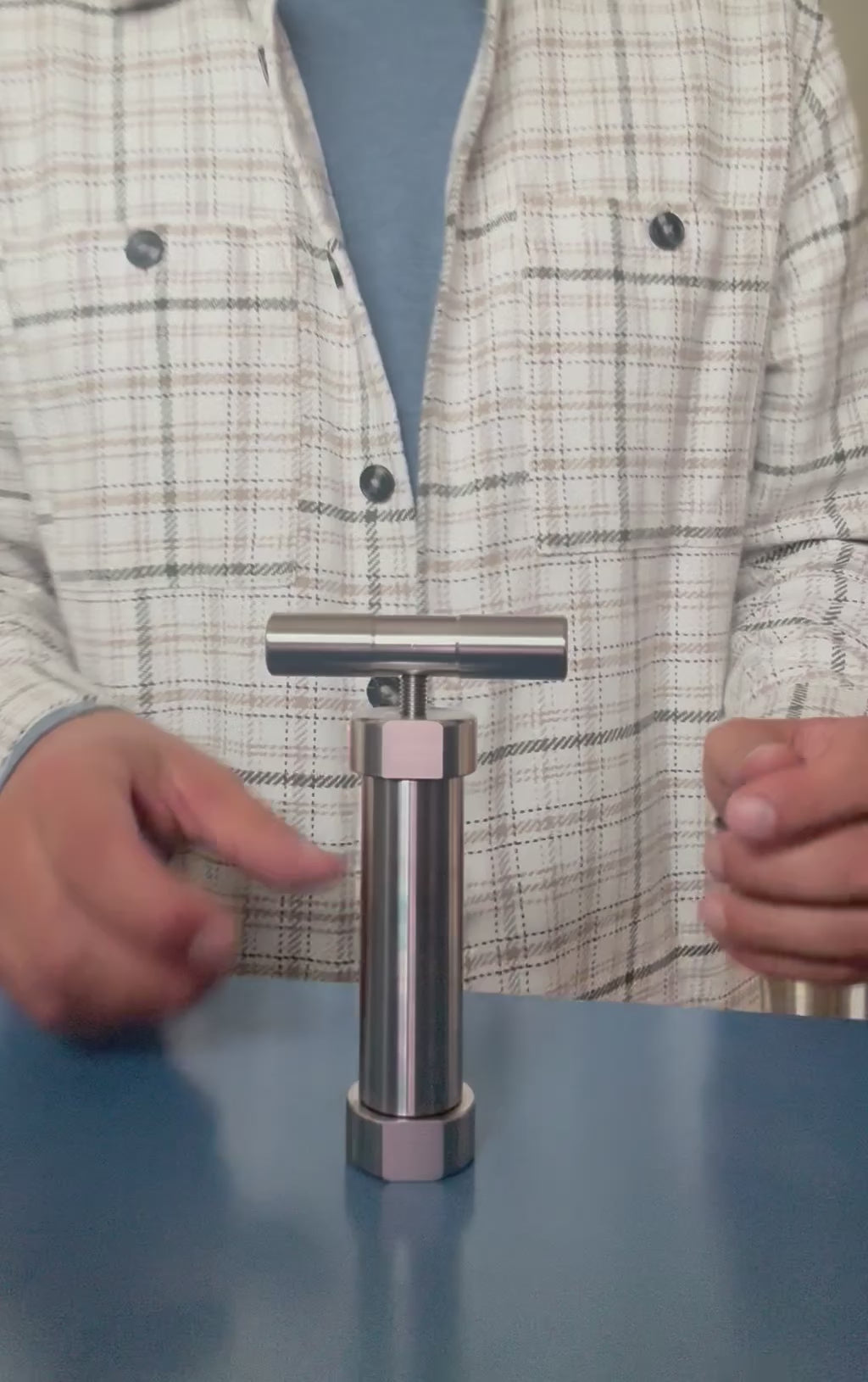 JUMBO Stainless Steel Pollen Press – Heavy Duty T-Press Tool